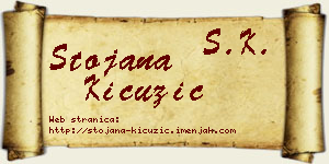 Stojana Kicužić vizit kartica
